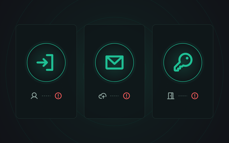 The three scenarios AURA covers: suspicious sign-ins, data exfiltration and persistence